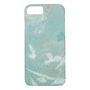 White Birds Flying Through Blue Sky iPhone 8/7 Case