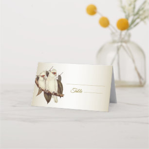 White Birds Place Card