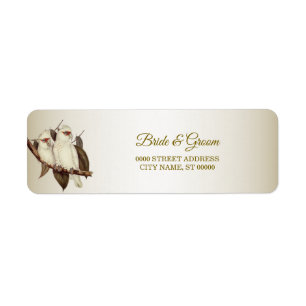 White Birds Return Address Label