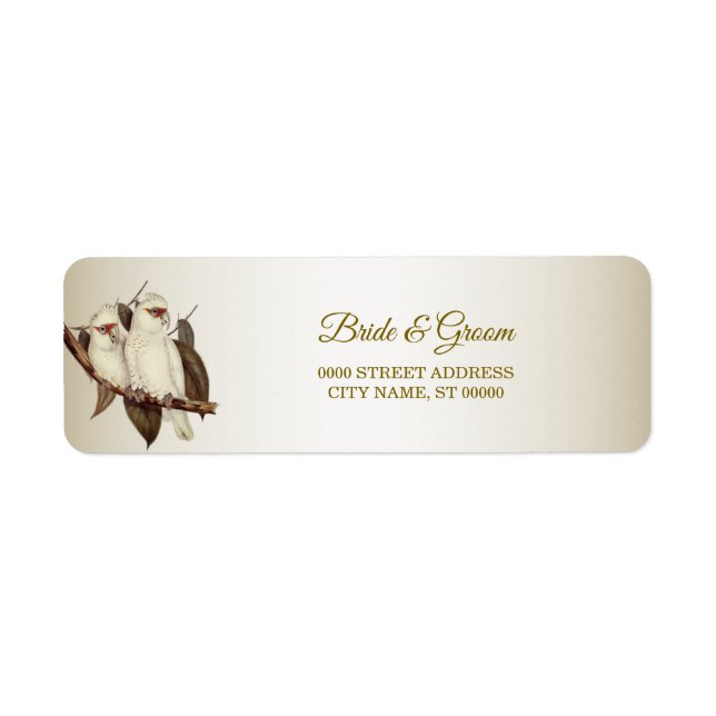 White Birds Return Address Label (Front)