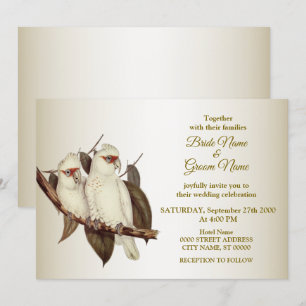 White Birds Wedding Invitation