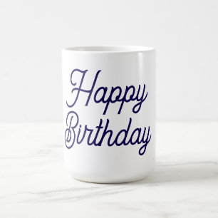 White Birthday Coffee Mug