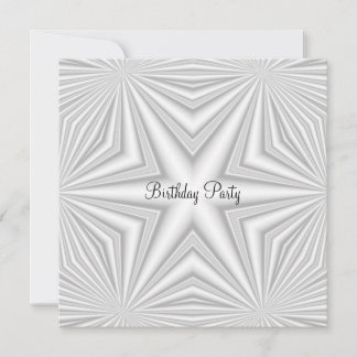 White Birthday Party Invitation