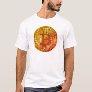 White Bitcoin Coin Retro T-Shirt