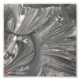 White Black 3 D Abstract Photo Print