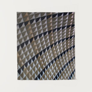 White, black, and brown area rug tapestry