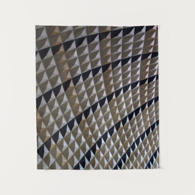 White, black, and brown area rug tapestry (Front)