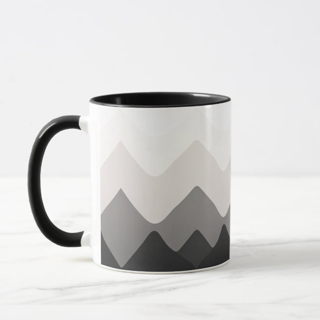 White Black and Gray mug (Left)
