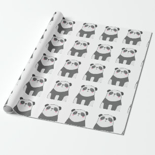 White - Black bear - Gift Wrap