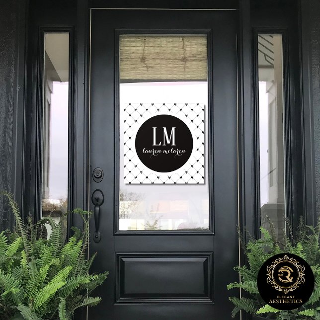White & Black Bow Monogram (Creator Uploaded)
