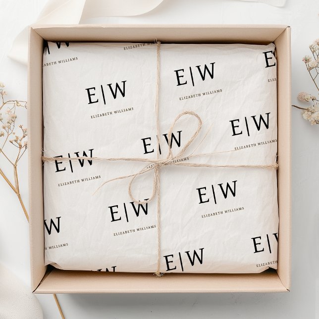 White Black Branded Business Company Packaging Tissue Paper (Creator Uploaded)