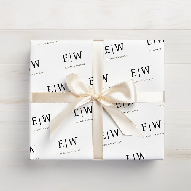 White Black Branded Business Company Packaging Wrapping Paper (Creator Uploaded)