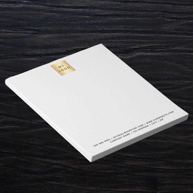 White black business logo notepad (Creator Uploaded)