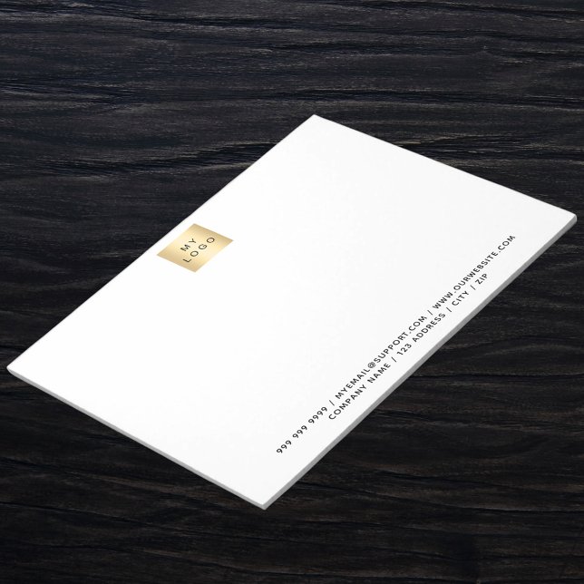 White black business logo notepad (Creator Uploaded)