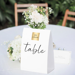 White black business logo table numbers DIY