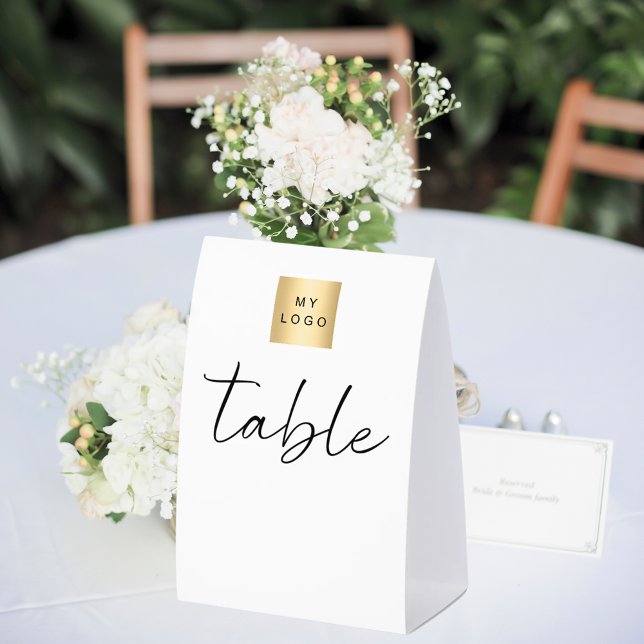 White black business logo table numbers DIY (Creator Uploaded)