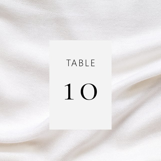 White black classic wedding table number (Creator Uploaded)