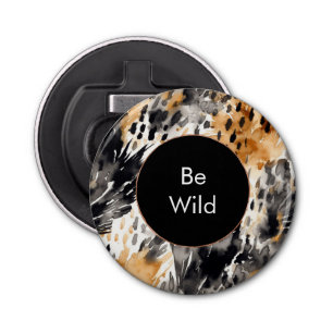 White Black Cream Leopard Animal   Bottle Opener