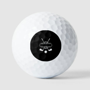 White Black Create Your Own Logo Golf Balls