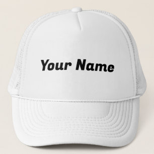 White & Black CUSTOMIZABLE Trucker Hat
