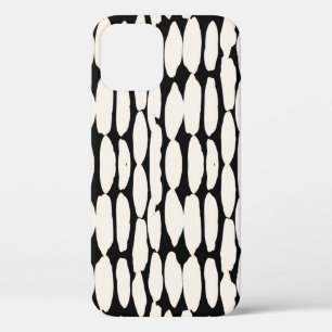 White black dot pattern. shibori circle seamless. iPhone 12 case