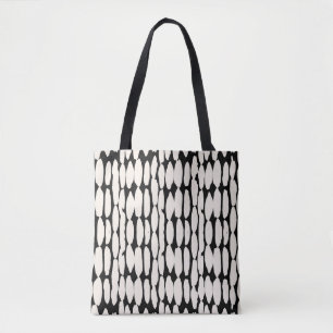 White black dot pattern. shibori circle seamless.  tote bag