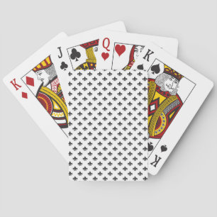 White Black Fleur De Lis Delicate Mardi Gras Playing Cards