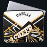 White, Black & Gold Cheerleader Design Laptop Sleeve<br><div class="desc">White, black & gold Cheerleader Design computer sleeve. Need another colour(s), please contact. Electronic Laptop Sleeves. ⭐This Product is 100% Customisable. Graphics and /or text can be added, deleted, moved, resized, changed around, rotated, etc... 99% of my designs in my store are done in layers. This makes it easy for...</div>