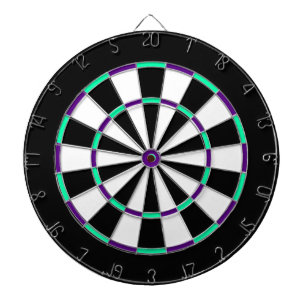 White, Black, Green and Blue Metal Cage Dartboard