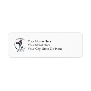 White Black Greyhound IAAM Return Address Label