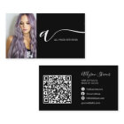 White black hair makeup photo initial qr code