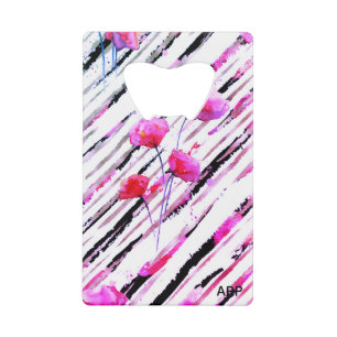 *~* White Black Lavender Pink Poppy Pattern
