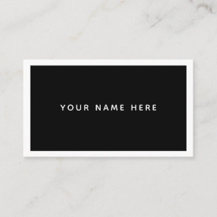  White Black Minimal Business Card