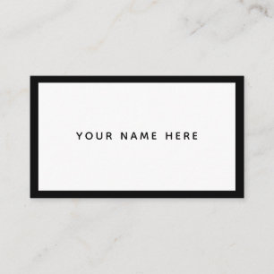  White Black Minimal Business Card