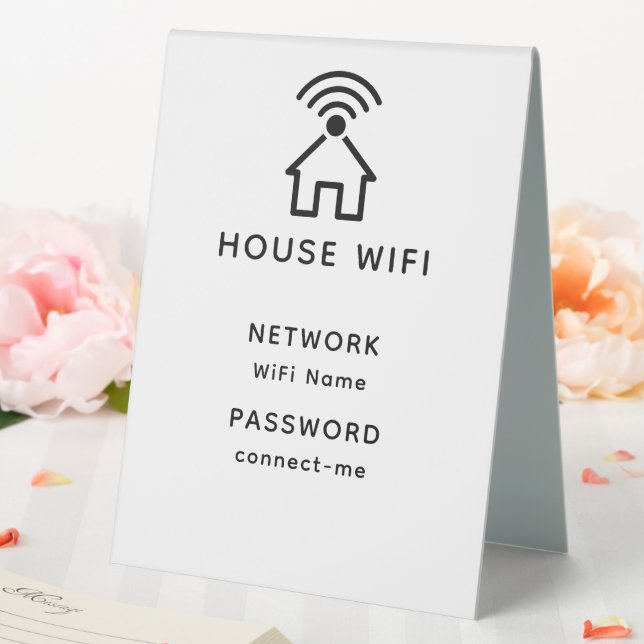 White & Black Minimalist House Wifi Password (In SItu (Wedding))