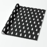 White Black Minimalist PINE TREE CHRISTMAS CUSTOM Wrapping Paper<br><div class="desc">Cute Black and White Christmas tree Pine Patterned Wrapping Paper.
Customisable background colour!
A cute idea for your minimal christmas!!</div>