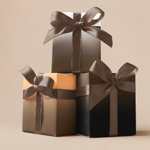 White Black Orange and Brown Ombre Mix Wrapping Paper Sheet