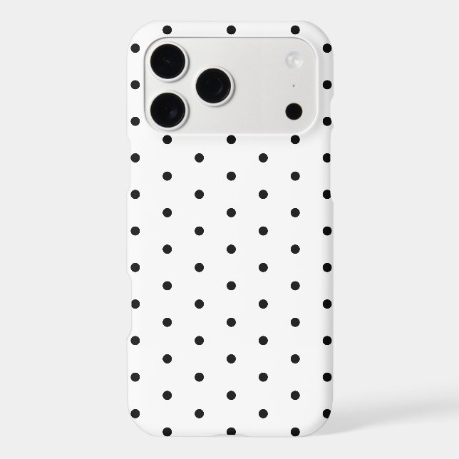 White Black Polka Dot Pattern (Back)