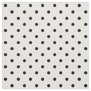 White/Black Polka Dots Fabric