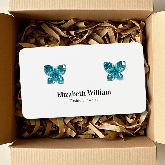 White Black Simple Elegant Earring Display Card (Creator Uploaded)