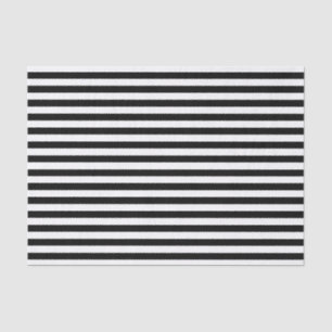 White & Black Striped Tissue Papers Tissue Paper