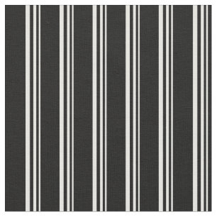 White & Black Stripes Fabric