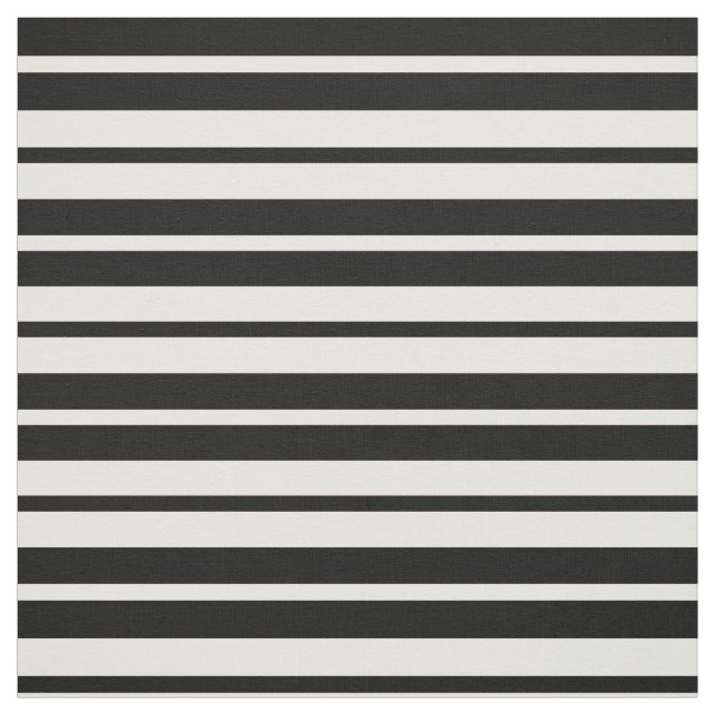 White Black Stripes Pattern Design Fabric (Swatch)