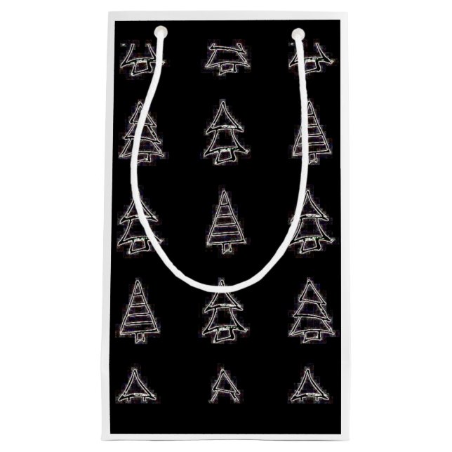 White & Black Tree Gift Bag  (Front)