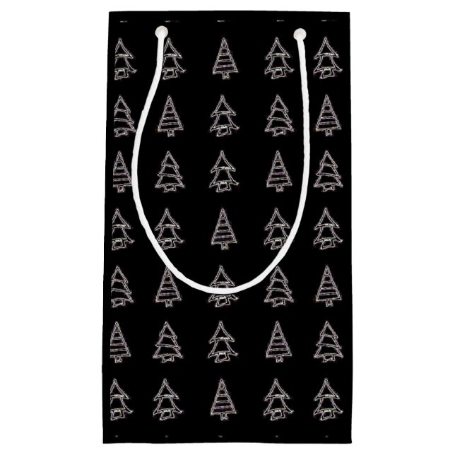 White & Black Tree Gift Bag (Front)