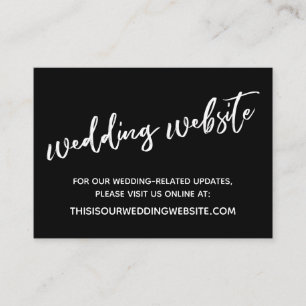 White & Black Wedding Website & Save the Date Card