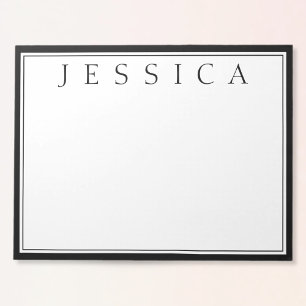 White & Black   Your Name Notepad