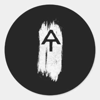 White Blaze Appalachian Trail At Minimalist Hiking Classic Round Sticker