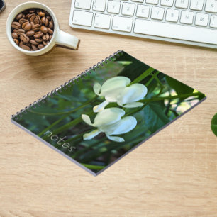 White Bleeding Heart Floral Notebook
