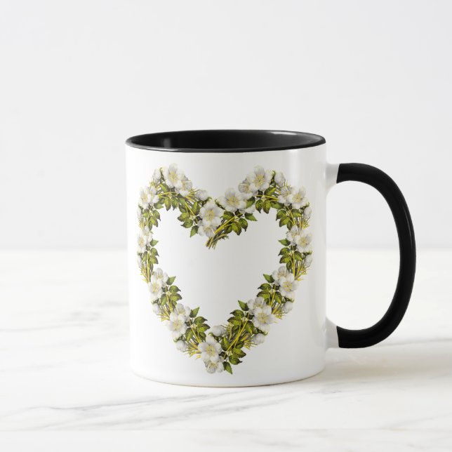 White Blosom Heart Mug (Right)